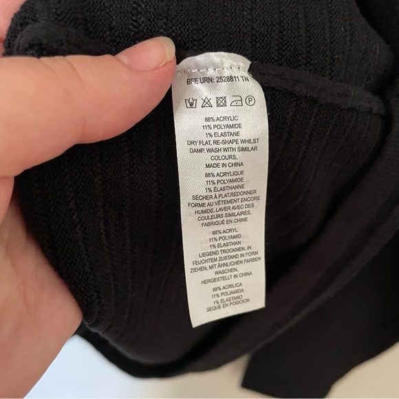 French Connection Babysoft High Neck Jumper Mock Neck Sweater Black Size XL NWT - Picture 8 of 8